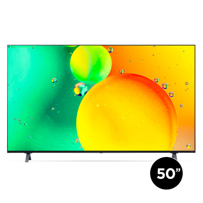 LG 50NANO75UQA | Téléviseur intelligent 50" NanoCell 4K - DEL - Série Nano75 - HDR - Processeur IA a5 Gen5 4K - Noir-Sonxplus St-Georges