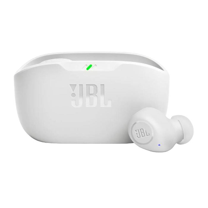 JBL Vibe Buds | Écouteurs intra-auriculaires - Sans fil - Bluetooth - Technologie Smart Ambient - Blanc-Sonxplus St-Georges