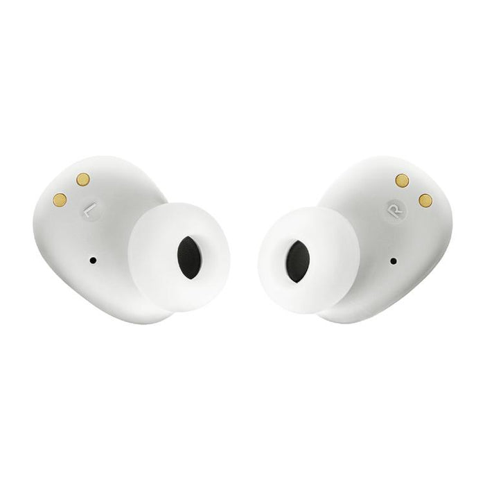 JBL Vibe Buds | Écouteurs intra-auriculaires - Sans fil - Bluetooth - Technologie Smart Ambient - Blanc-Sonxplus St-Georges