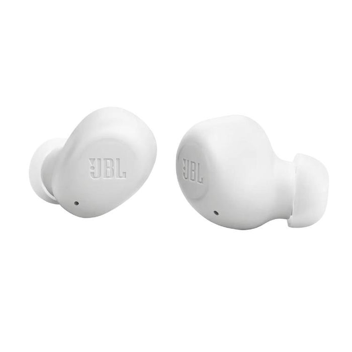 JBL Vibe Buds | Écouteurs intra-auriculaires - Sans fil - Bluetooth - Technologie Smart Ambient - Blanc-Sonxplus St-Georges