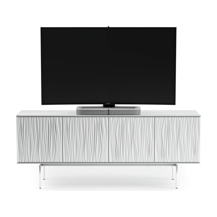 BDI BDITAN7109SW | Meuble multimédia - Tablettes réglables - Blanc Satiné-Sonxplus St-Georges