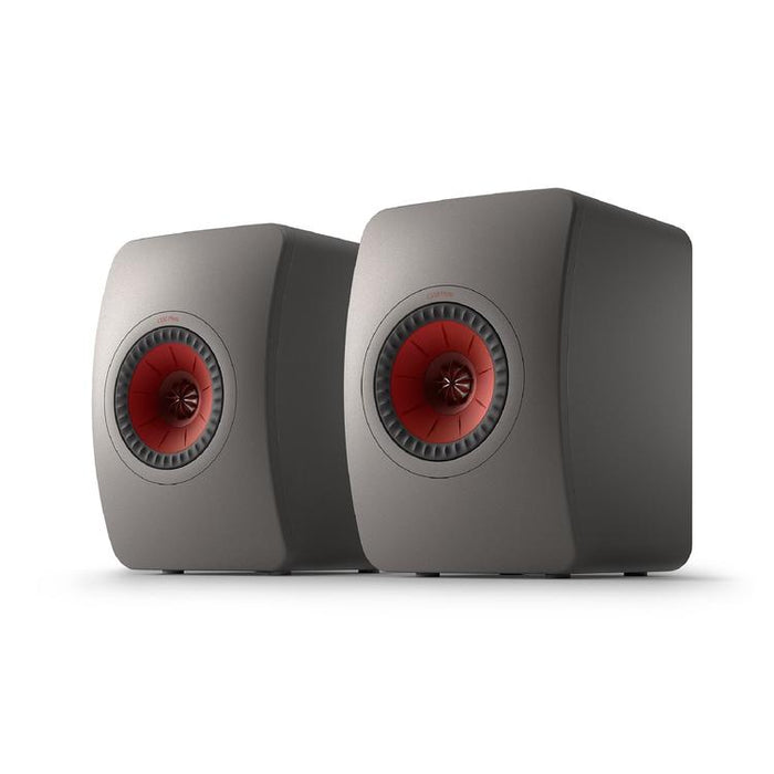 KEF LS50 META | Haut-parleurs HiFi Uni-Q 12e génération - Bass reflex 2 voies - Technologhie d'absorption Metamaterial - Gris Titane - Paire-Sonxplus St-Georges