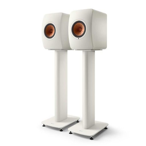 KEF S2 | Supports Haut-parleurs de plancher - Blanc Minérale - Paire-Sonxplus St-Georges