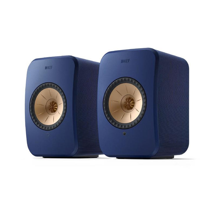 KEF LSX II | Haut-parleurs HiFi Sans fil - Compacte et versatile - Bleu Cobalt - Paire-Sonxplus St-Georges