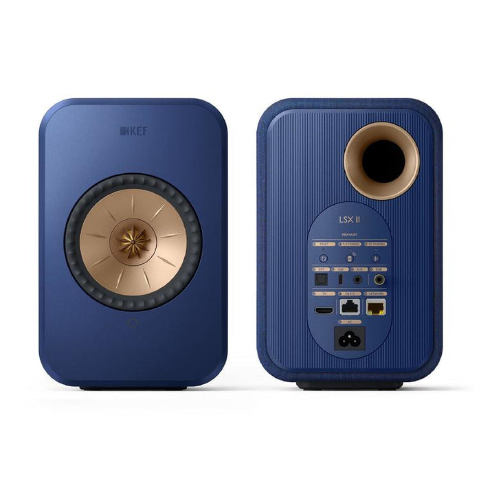 KEF LSX II | Haut-parleurs HiFi Sans fil - Compacte et versatile - Bleu Cobalt - Paire-Sonxplus St-Georges