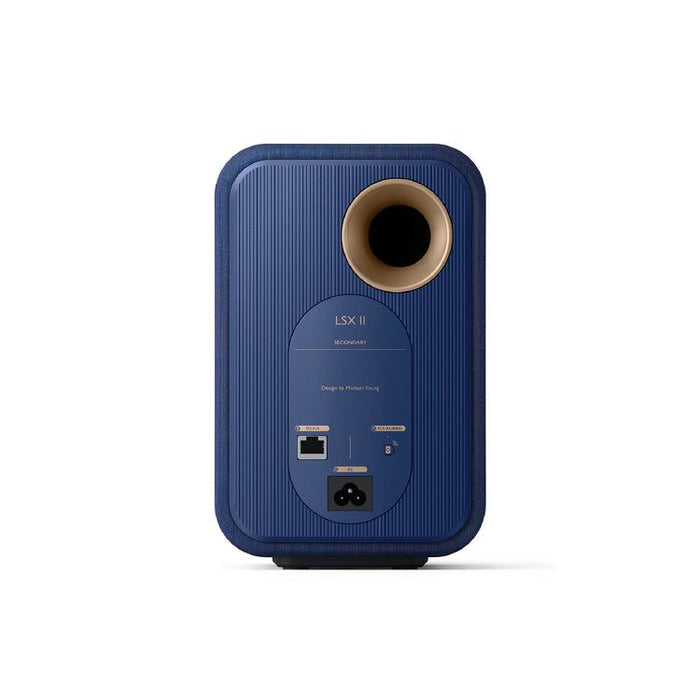 KEF LSX II | Haut-parleurs HiFi Sans fil - Compacte et versatile - Bleu Cobalt - Paire-Sonxplus St-Georges