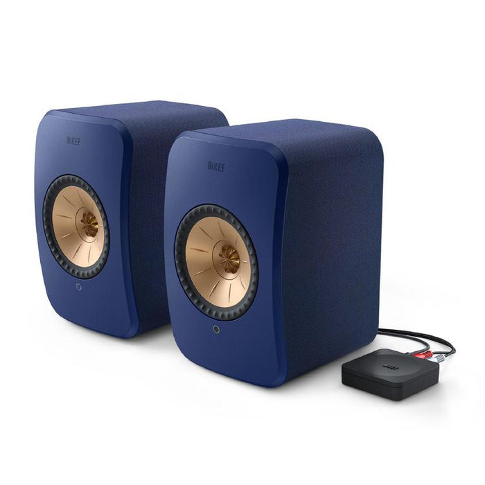 KEF LSX II | Haut-parleurs HiFi Sans fil - Compacte et versatile - Bleu Cobalt - Paire-Sonxplus St-Georges