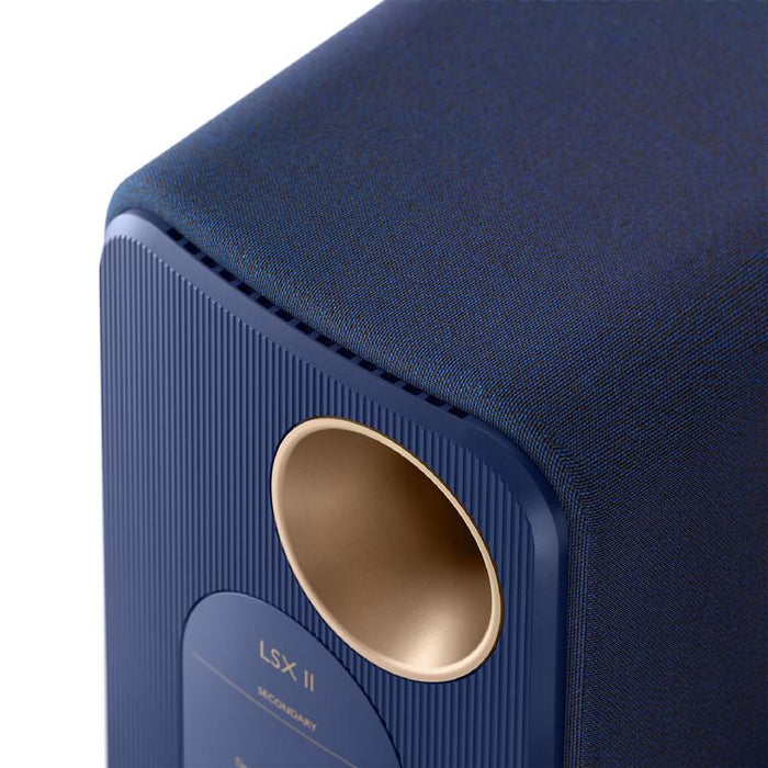 KEF LSX II | Haut-parleurs HiFi Sans fil - Compacte et versatile - Bleu Cobalt - Paire-Sonxplus St-Georges