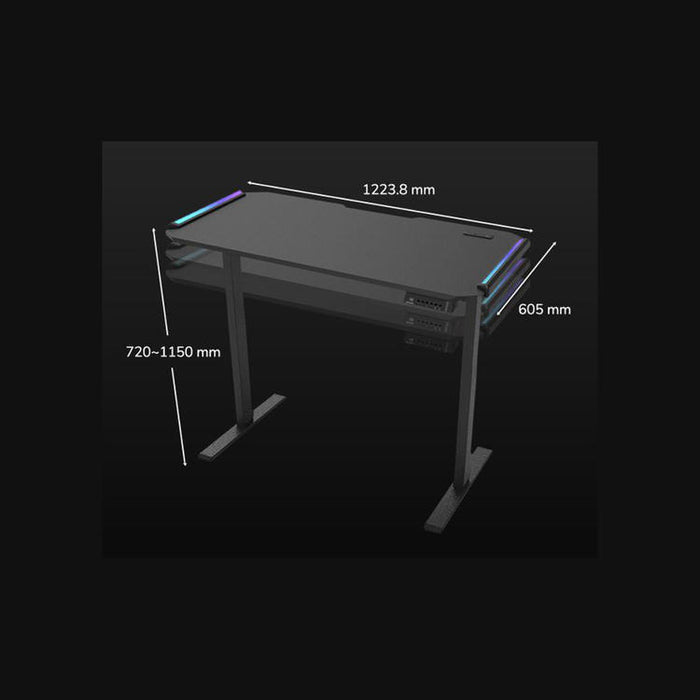 Cougar E-Deimus 120 | Table de jeu électrique - Ports intégrés - Éclairage RVB - Noir-Sonxplus St-Georges