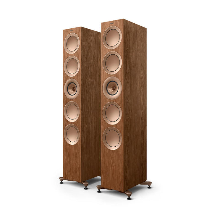 KEF R11 Meta | Haut-parleurs sur pieds - Bass Reflex 3 voies - Hi-Fi - Noyer - Paire-Sonxplus St-Georges