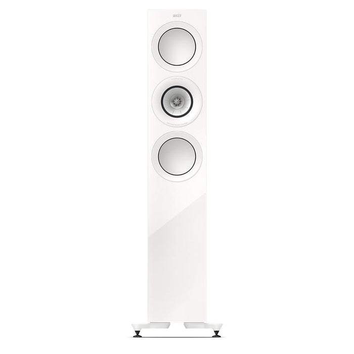 KEF R7 Meta | Haut-parleurs sur pieds - Bass Reflex 3 voies - Hi-Fi - Blanc Laqué - Paire-Sonxplus St-Georges