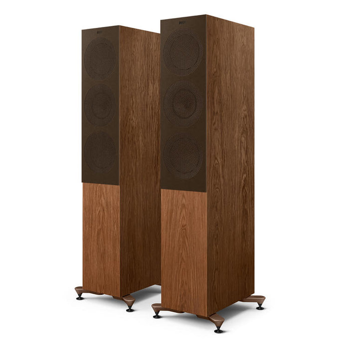 KEF R7 Meta | Haut-parleurs sur pieds - Bass Reflex 3 voies - Hi-Fi - Noyer - Paire-Sonxplus St-Georges