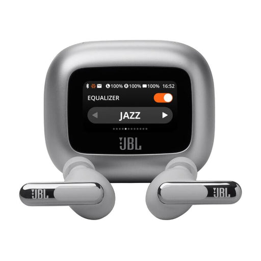 JBL Live Beam 3 | Écouteurs intra-auriculaires - Écran tactile LED 1,45" - Argent-Sonxplus St-Georges