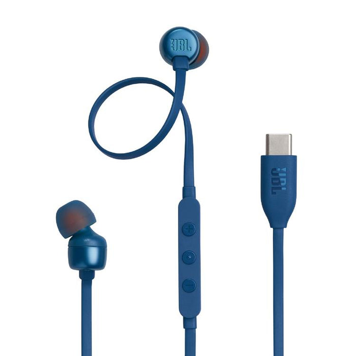 JBL Tune 310C | Écouteurs intra-auriculaires - Filaire - USB-C - Télécommande 3 boutons - Bleu-Sonxplus St-Georges