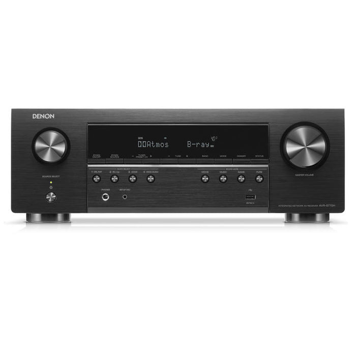 Denon AVR-S770H | Récepteur AV - 7.2 canaux - Cinéma maison - 8K - HEOS intégré - 75W - Noir-Sonxplus St-Georges