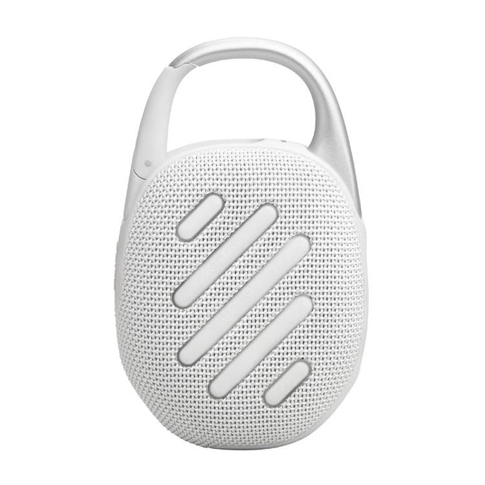 JBL Clip 5 | Haut-parleur à mousqueton portable - Bluetooth - IP67 - Blanc-Sonxplus St-Georges