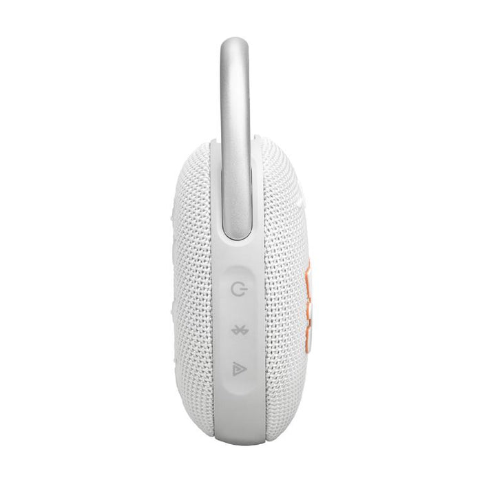 JBL Clip 5 | Haut-parleur à mousqueton portable - Bluetooth - IP67 - Blanc-Sonxplus St-Georges