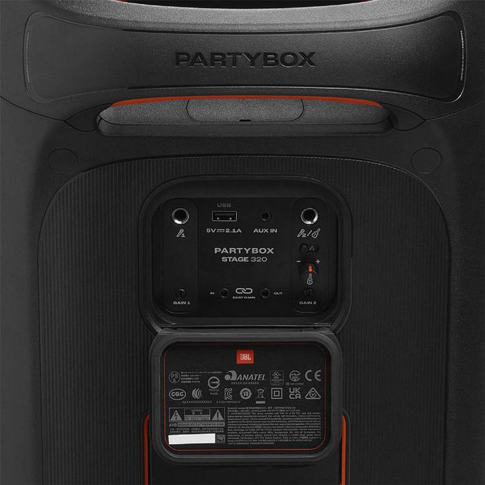 JBL PartyBox Stage 320 | Haut-parleur portable - Sans fil - Bluetooth - Effets lumineux - 240 W - Noir-Sonxplus St-Georges