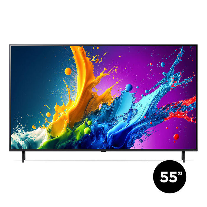 LG 55QNED80TUC | Téléviseur 55" QNED 4K - UHD 4K - Série QNED80 - 60Hz - Processeur IA a5 4K Gen7 - Noir-Sonxplus St-Georges