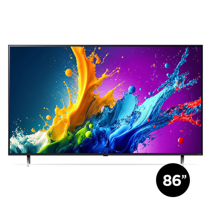 LG 86QNED80TUC.ACC | Téléviseur 86" QNED 4K - UHD 4K - Série QNED80 - 60Hz - Processeur IA a5 4K Gen7 - Noir-Sonxplus St-Georges