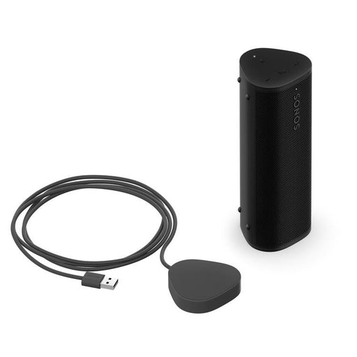 Sonos | Ensemble de Recharge Roam - 1 Haut-parleur Roam 2 portatif - 1 Chargeur Roam - Noir-Sonxplus St-Georges