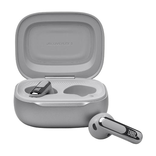 JBL Live Flex 3 | Écouteurs intra-auriculaire - Sans fil - Réduction de bruit - Écran tactile 1,45" - Argent-Sonxplus St-Georges