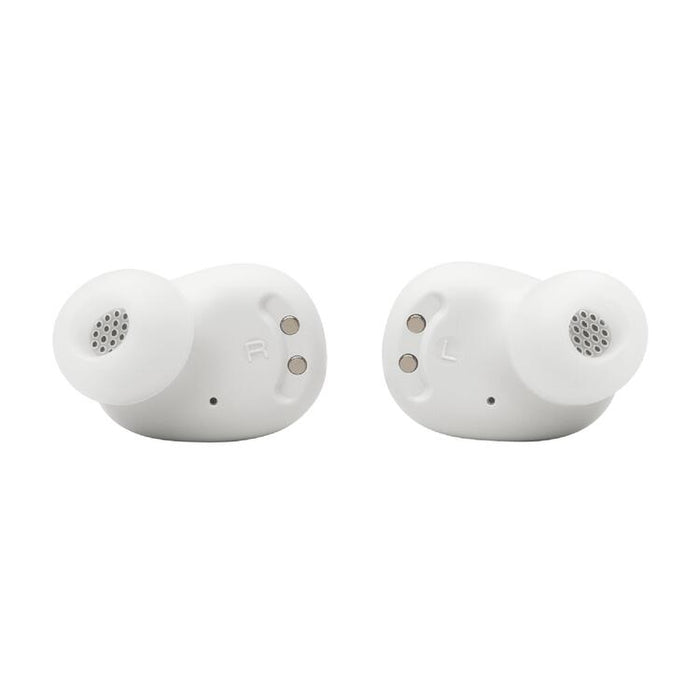 JBL Vibe Buds 2 | Écouteurs intra-auriculaires - Sans fil - Bluetooth - Technologie Smart Ambient - Blanc-Sonxplus St-Georges
