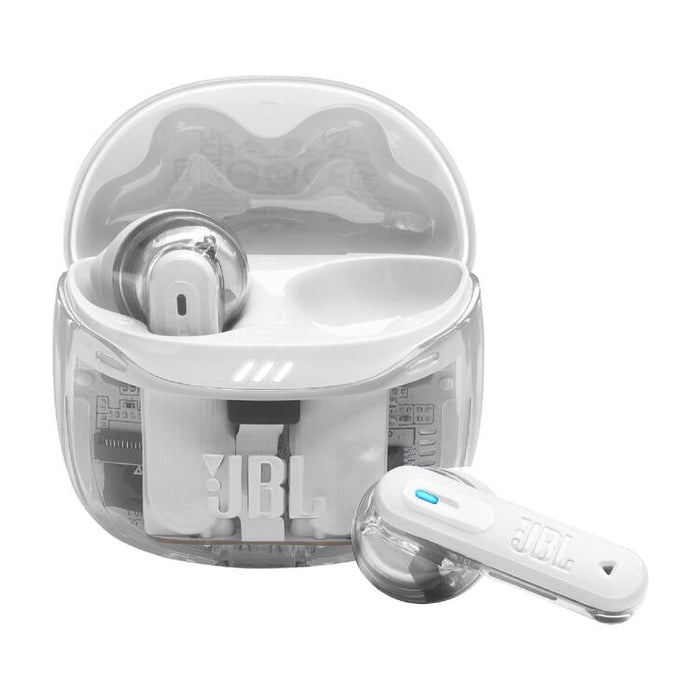 JBL Tune Flex 2 | Écouteurs intra-auriculaires - 100% Sans fil - Bluetooth - Réduction de bruit - 6 Microphones - IP54 - Blanc Fantôme-Sonxplus St-Georges