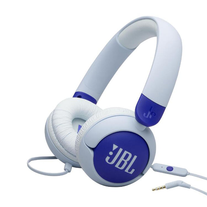 JBL JR320 | Écouteurs filaires circum-auriculaires pour enfant - JBL Safe Sound - Microphone - Bleu-Sonxplus St-Georges