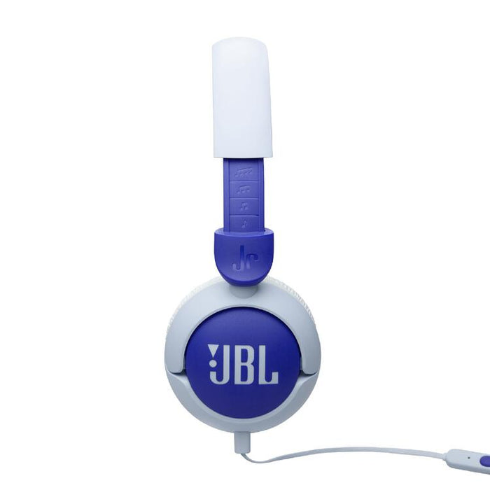JBL JR320 | Écouteurs filaires circum-auriculaires pour enfant - JBL Safe Sound - Microphone - Bleu-Sonxplus St-Georges