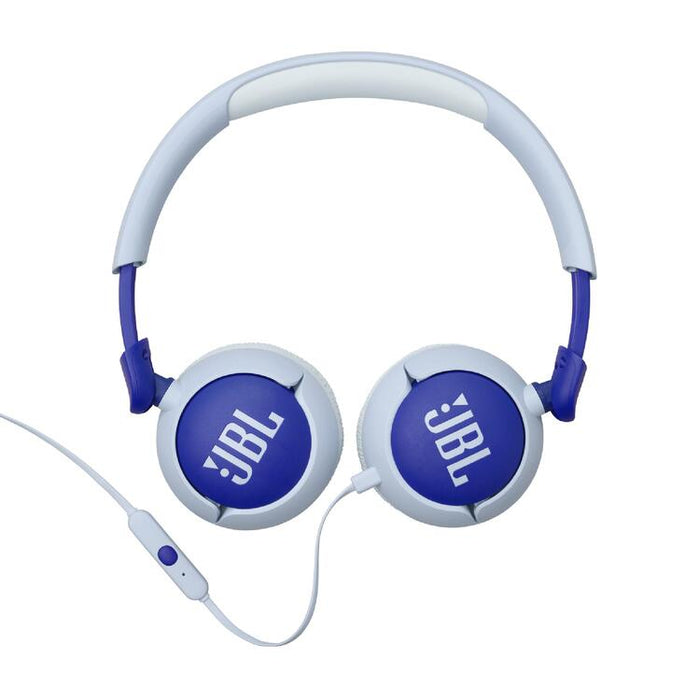 JBL JR320 | Écouteurs filaires circum-auriculaires pour enfant - JBL Safe Sound - Microphone - Bleu-Sonxplus St-Georges