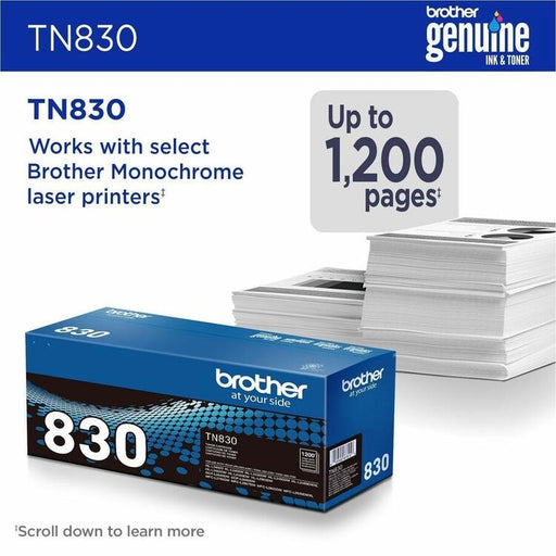 Brother TN830 | Cartouche d'encre - Toner noir-Sonxplus St-Georges