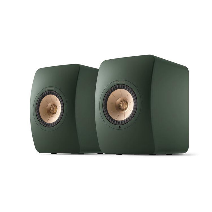 KEF LS50 WIRELESS II | Haut-parleurs HiFi Sans fil - Absorption des métamatériaux - Moss Green - Paire-Sonxplus St-Georges