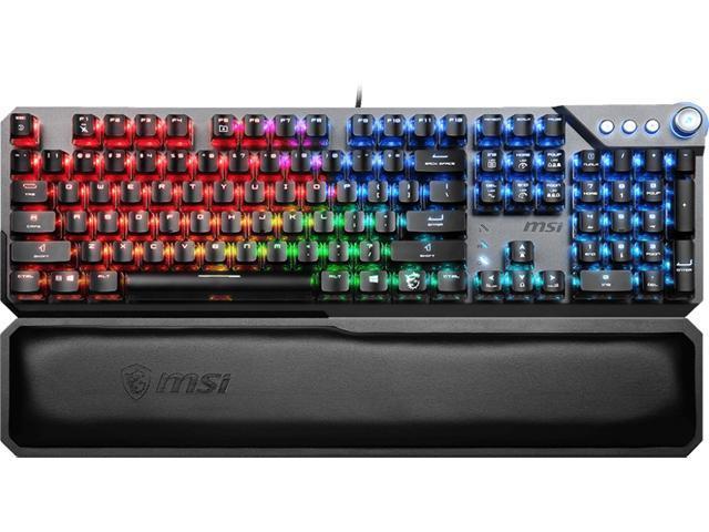 MSI GK71 Vigor | Clavier rétroéclairé - 104 Touches - Léger et linéaire - Noir-Sonxplus St-Georges