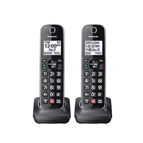 Panasonic KXTGF872B | Combo téléphone sans fil - 1 combiné fixe et 2 combinés sans fil - Répondeur - Noir-Sonxplus St-Georges