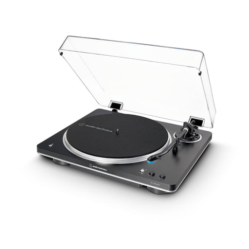 Audio-Technica AT-LP70XBTBS | Table tournante Stéréo - Sans fil - Bluetooth - Entraînement par courroie - Entièrement automatique - Noir/Argent-Sonxplus St-Georges