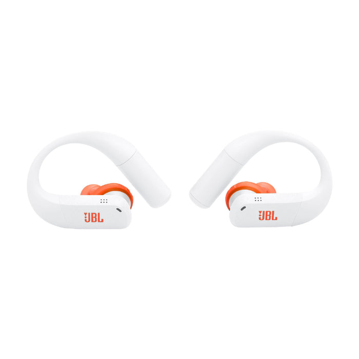 JBL Endurance Peak 4 | Écouteurs intra-auriculaire - TwistLock - Blanc/Orange-Sonxplus St-Georges