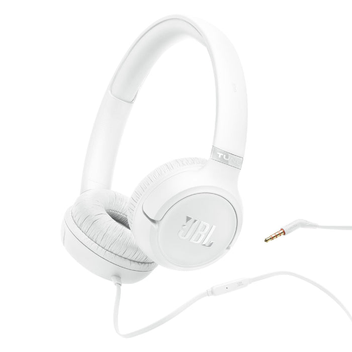 JBL Tune 530 | Écouteurs supra-auriculaire - Fil - Pliable - Blanc-Sonxplus St-Georges