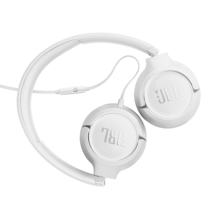 JBL Tune 530 | Écouteurs supra-auriculaire - Fil - Pliable - Blanc-Sonxplus St-Georges