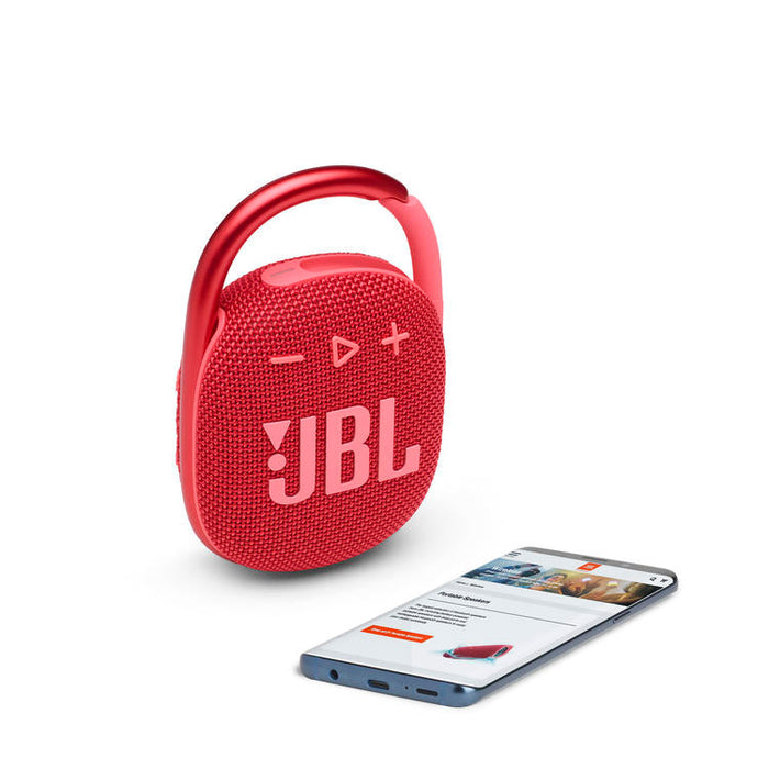 JBL Clip 4 | Haut-parleur Ultra-portable - Bluetooth - Imperméable - Autonomie 10 Heures - Rouge-Sonxplus St-Georges