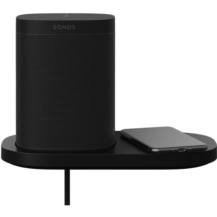 Sonos S1SHFWW1BLK | Étagère pour Haut-parleurs One et One SL - Noir-Sonxplus St-Georges