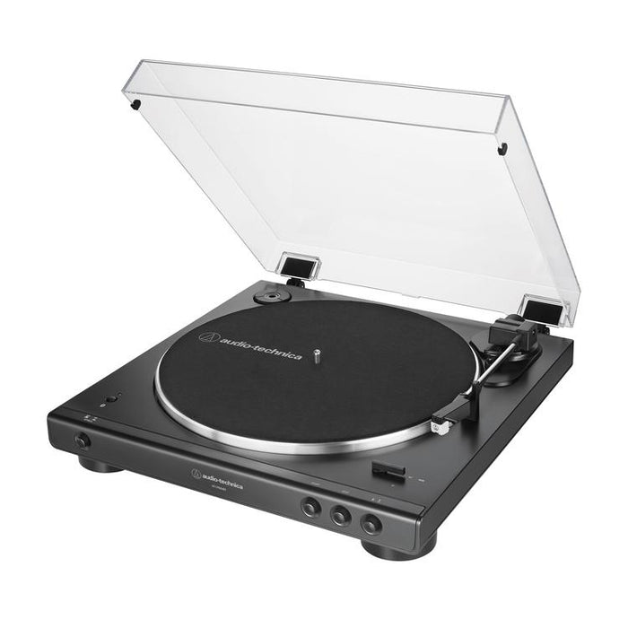 Audio-Technica AT-LP60XBTBK | Table tournante Stéréo - Sans fil - Bluetooth - Entraînement par courroie - Entièrement automatique - Noir-Sonxplus St-Georges