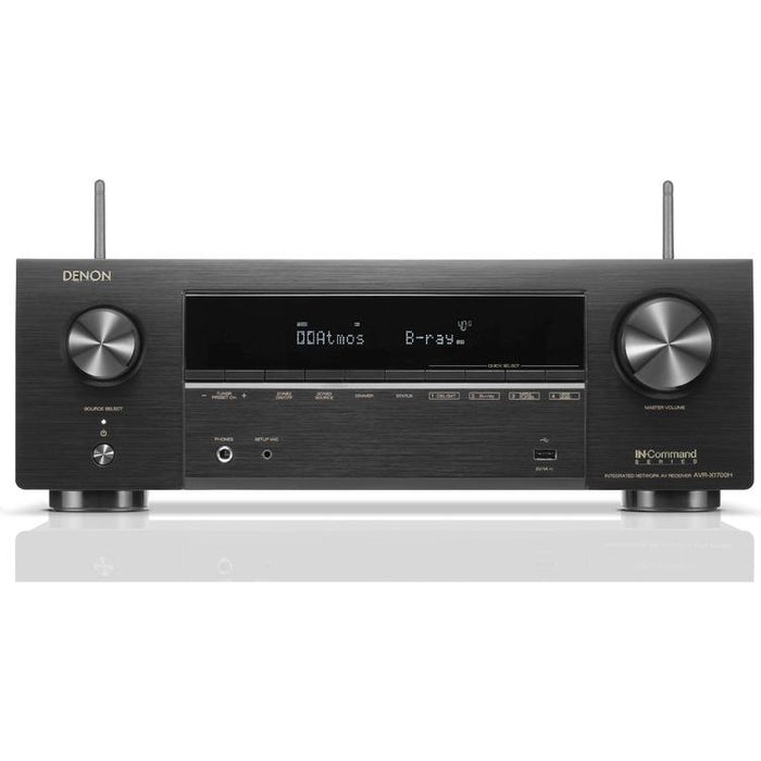 Denon AVRX1700H | Récepteur AV 7.2 canaux - Cinéma maison - Audio 3D - 8K - HEOS - 80 W / Canal - Noir-Sonxplus St-Georges