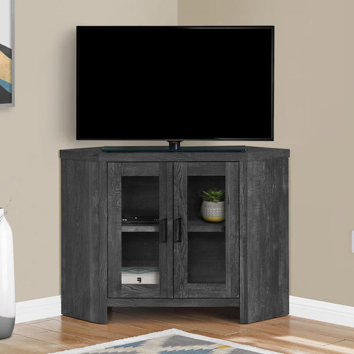 Monarch Specialties I 2716 | Meuble TV - 42" - En coin - Imitation bois - Noir-Sonxplus St-Georges