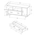 Monarch Specialties I 2803 | Meuble TV - 48" - Avec rangement - Imitation bois - Brun/Noir-Sonxplus St-Georges