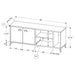 Monarch Specialties I 2831 | Meuble TV - 60" - Imitation bois - Brun moyen - Imitation de béton gris-Sonxplus St-Georges