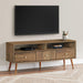 Monarch Specialties I 2835 | Meuble TV - 48" - 3 Tiroirs - Concept mi-siècle - Imitation Bois noyer-Sonxplus St-Georges