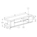 Monarch Specialties I 3536 | Meuble TV - 60" - Verre trempé - Noir lustré-Sonxplus St-Georges