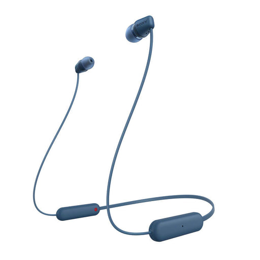 Sony WI-C100 | Écouteurs intra-auriculaires - Sans fil - Bluetooth - Autour du cou - Microphone - IPX4 - Bleu-Sonxplus St-Georges