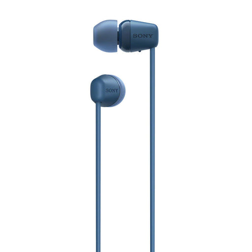 Sony WI-C100 | Écouteurs intra-auriculaires - Sans fil - Bluetooth - Autour du cou - Microphone - IPX4 - Bleu-Sonxplus St-Georges